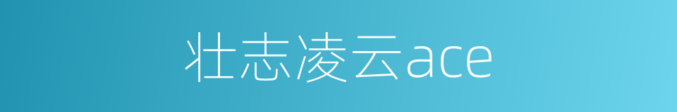 壮志凌云ace的同义词