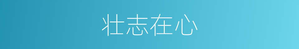 壮志在心的同义词