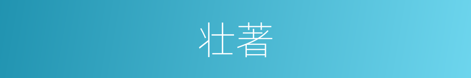 壮著的同義詞