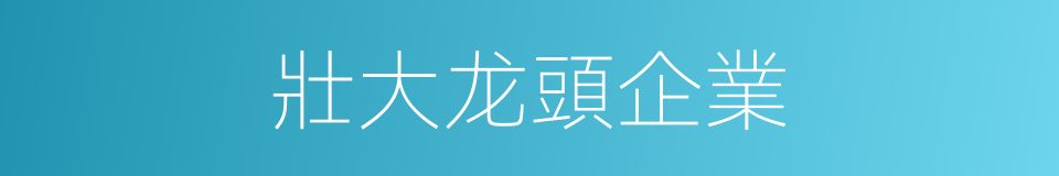 壯大龙頭企業的同義詞