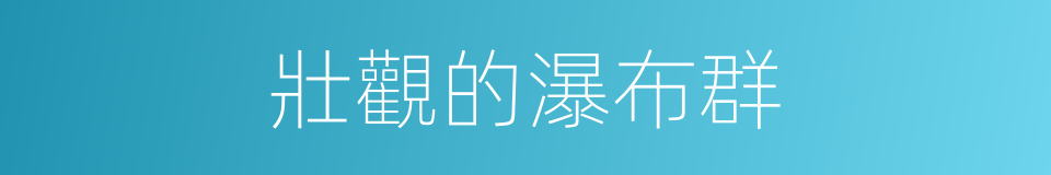壯觀的瀑布群的同義詞