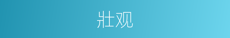 壯观的同義詞