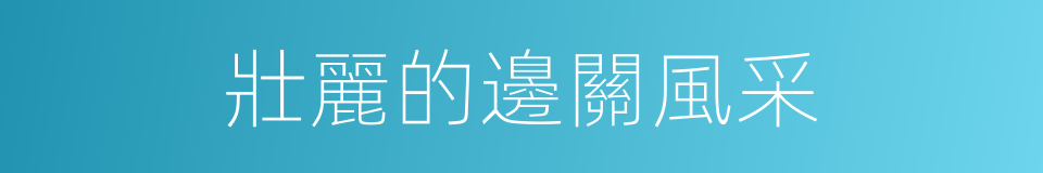 壯麗的邊關風采的同義詞