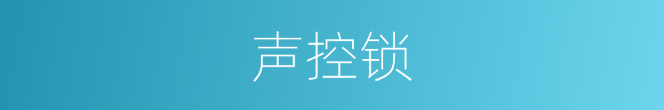 声控锁的同义词