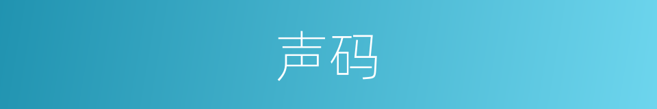 声码的同义词