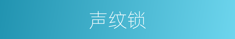 声纹锁的同义词
