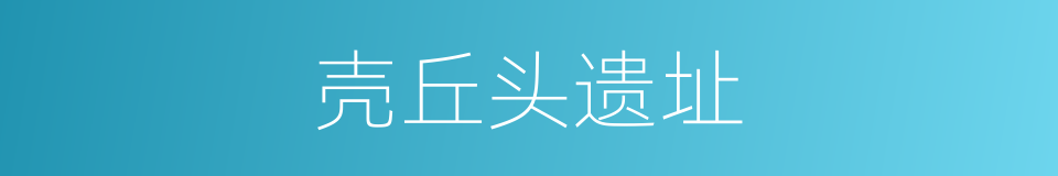 壳丘头遗址的同义词