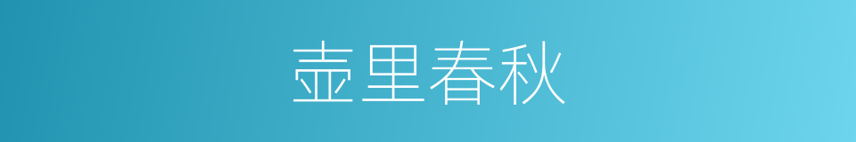 壶里春秋的同义词