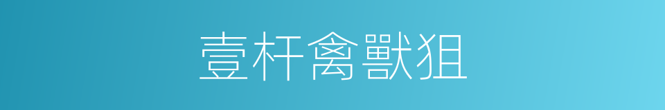 壹杆禽獸狙的同義詞