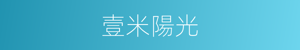 壹米陽光的同義詞