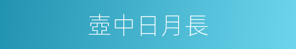 壺中日月長的同義詞