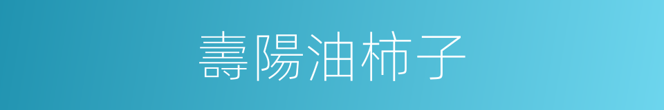 壽陽油柿子的同義詞