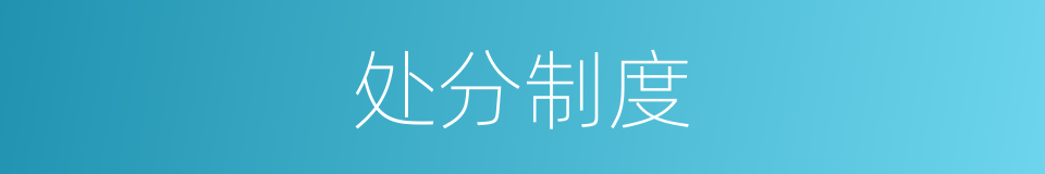 处分制度的同义词