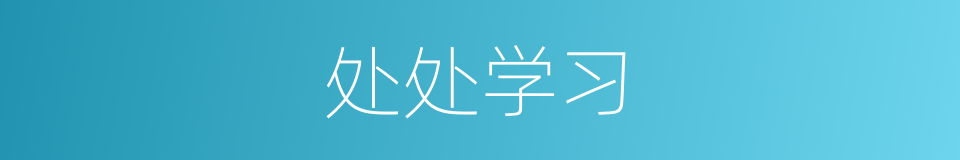 处处学习的同义词