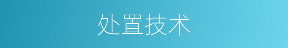 处置技术的同义词