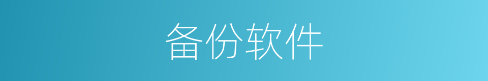 备份软件的同义词
