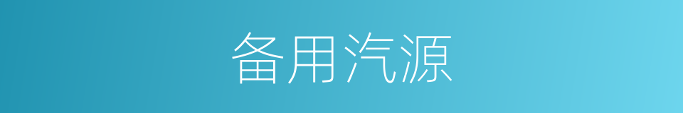 备用汽源的同义词