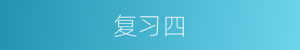 复习四的同义词