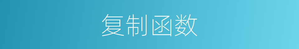 复制函数的同义词