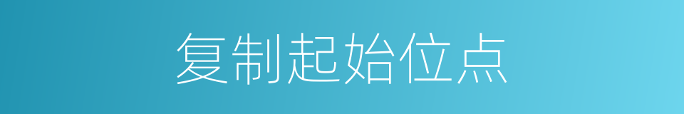 复制起始位点的同义词