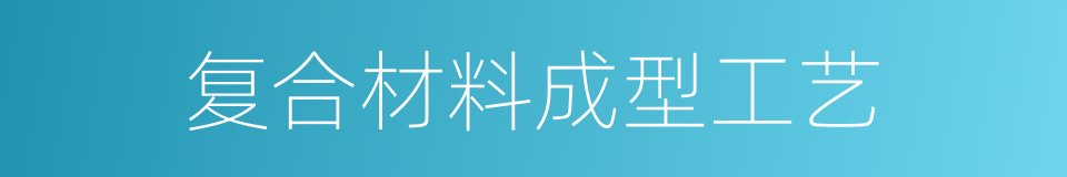 复合材料成型工艺的同义词
