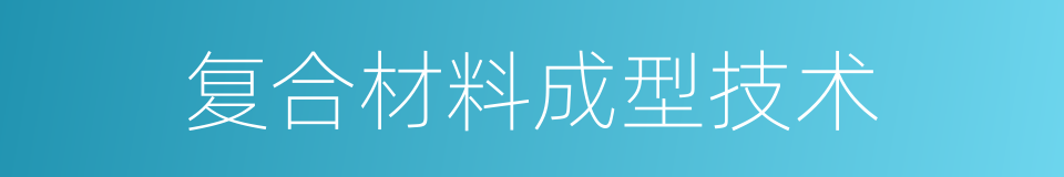 复合材料成型技术的同义词