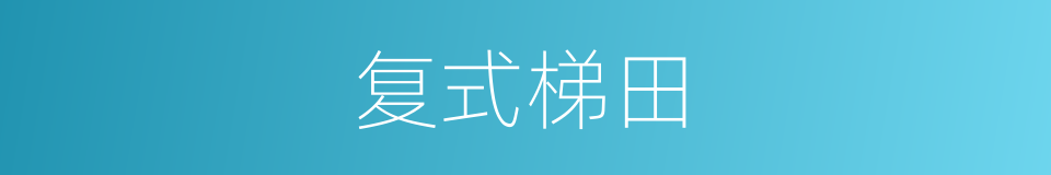 复式梯田的同义词