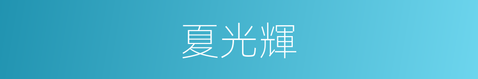 夏光輝的同義詞