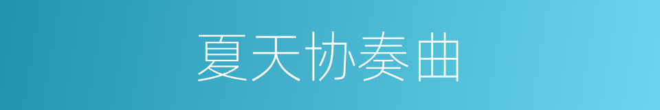 夏天协奏曲的同义词