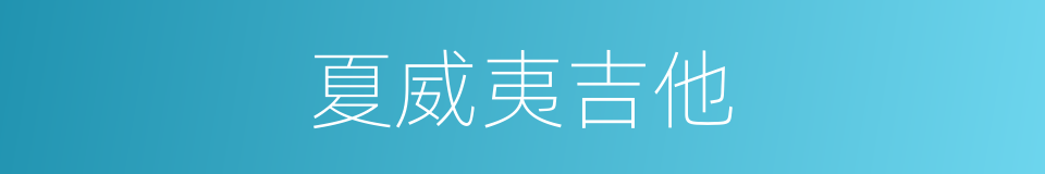 夏威夷吉他的同义词