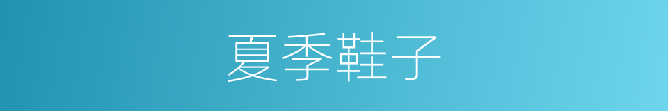 夏季鞋子的同义词