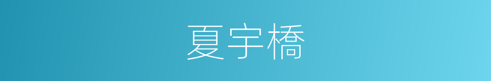 夏宇橋的同義詞