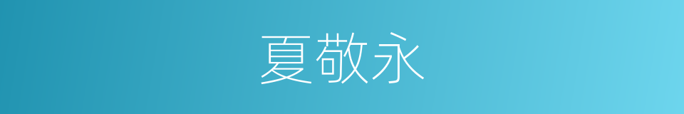 夏敬永的同义词
