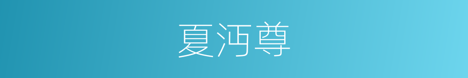 夏沔尊的同义词