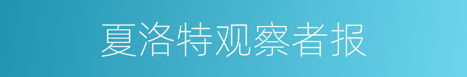 夏洛特观察者报的同义词