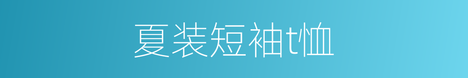 夏装短袖t恤的同义词