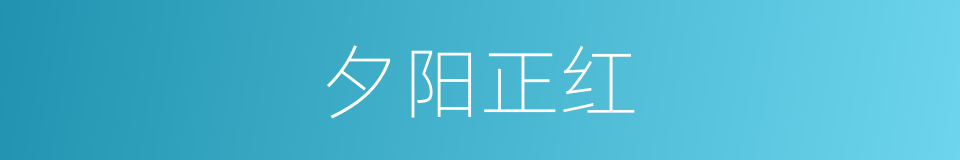 夕阳正红的同义词