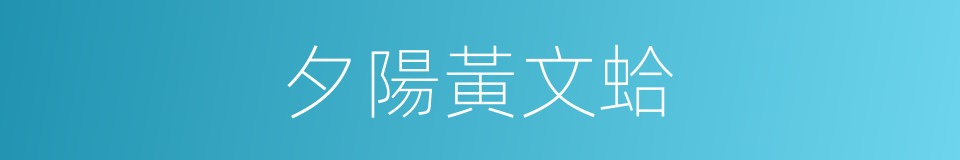 夕陽黃文蛤的同義詞