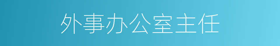 外事办公室主任的同义词