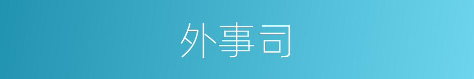 外事司的同义词