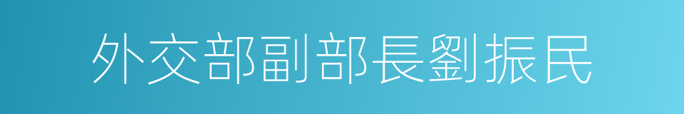 外交部副部長劉振民的同義詞