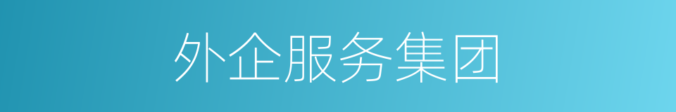 外企服务集团的同义词