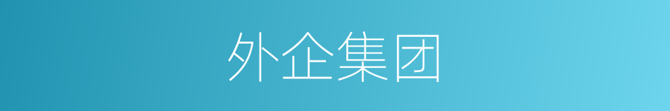 外企集团的同义词