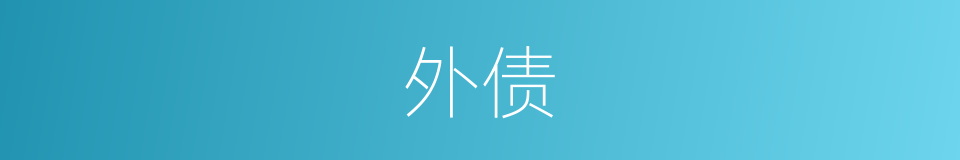 外债的意思