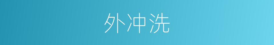 外冲洗的同义词