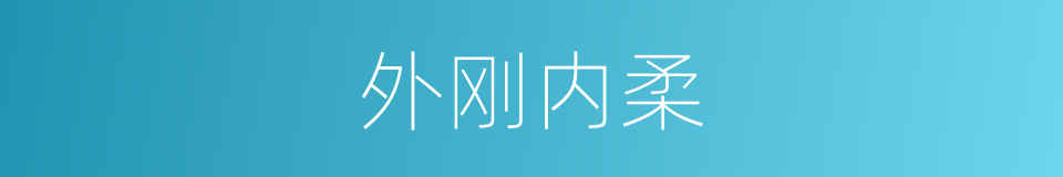 外刚内柔的意思