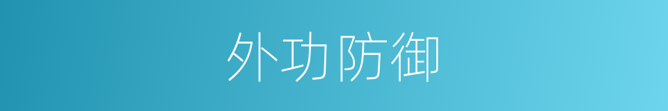 外功防御的同义词