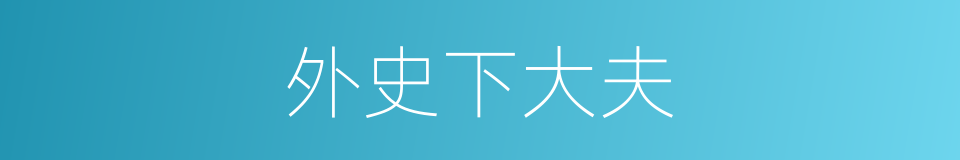 外史下大夫的同义词