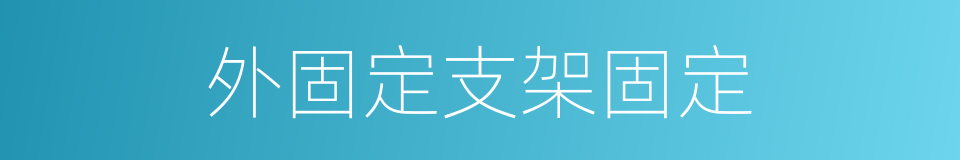 外固定支架固定的同义词