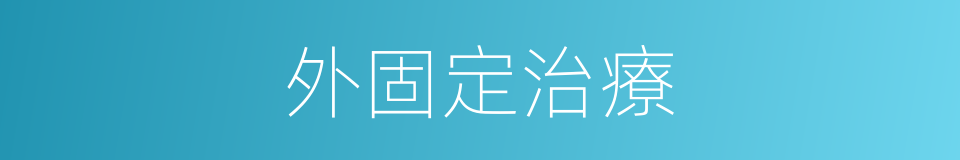 外固定治療的同義詞